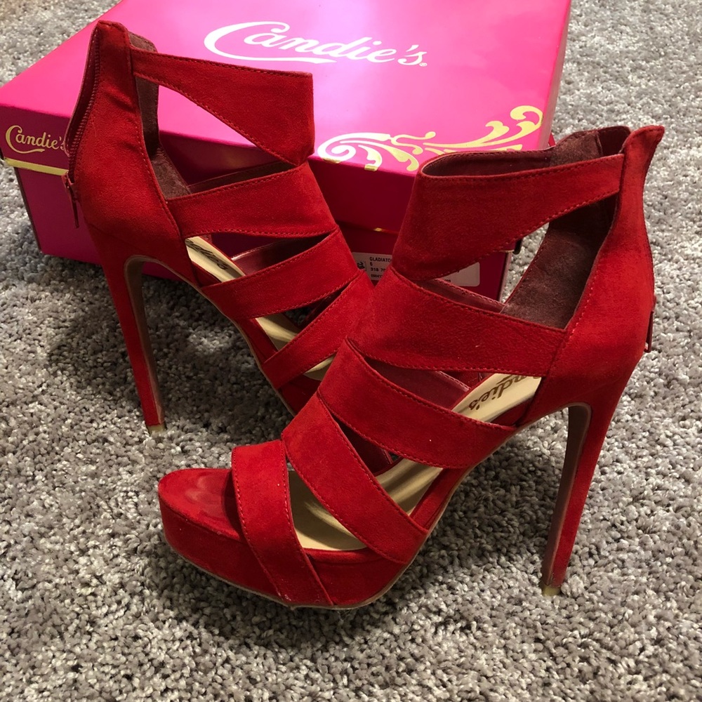 RED CANDIES GLADIATOR HEELS